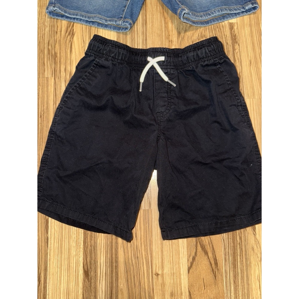 Old Navy Cat & Jack Boys Shorts Sz 8 Small Lot Of 2 Jean Denim Black Khaki